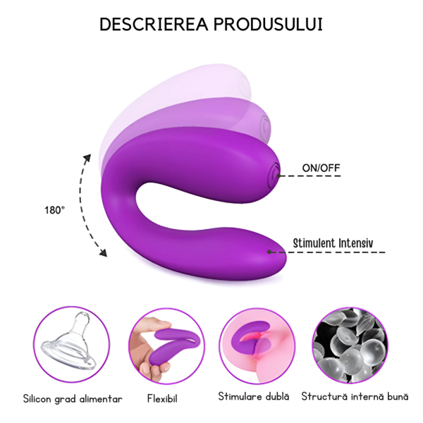 Vibrator pentru femei tip U - imagine 3