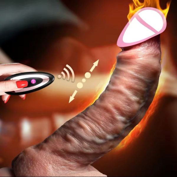 Vibrator realist multifuncțional cu telecomandă wireless și bază cu ventuză pentru fixare stabilă