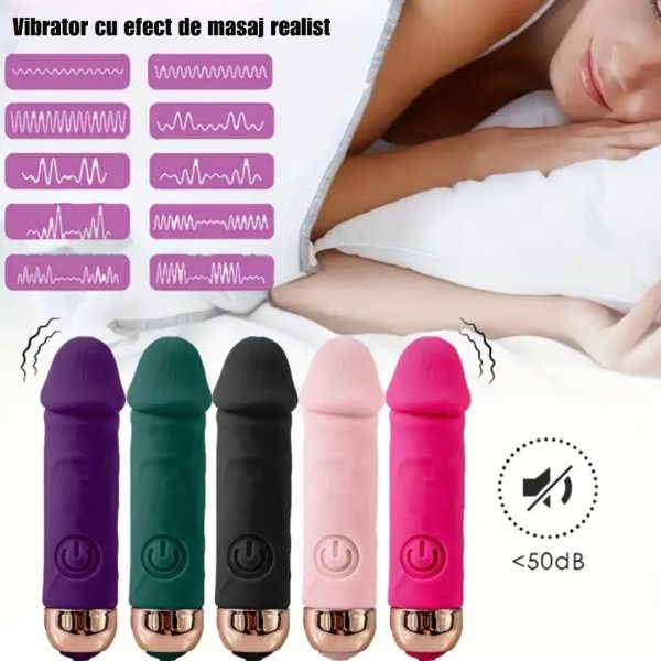 Plăcere la Superlativ – Mini Vibrator Realist, USB, Ultra Discret - imagine 2