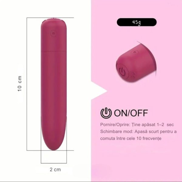 Stimulator Clitoridian & G-Spot – USB, Compact, 10 Viteze - imagine 4
